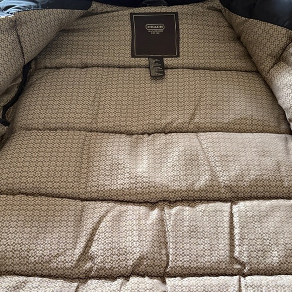 RARE EUC Black Puffer Faux Fur Collar Leather Pocket Trim/Shoulder by COACH - Picture 6 of 16